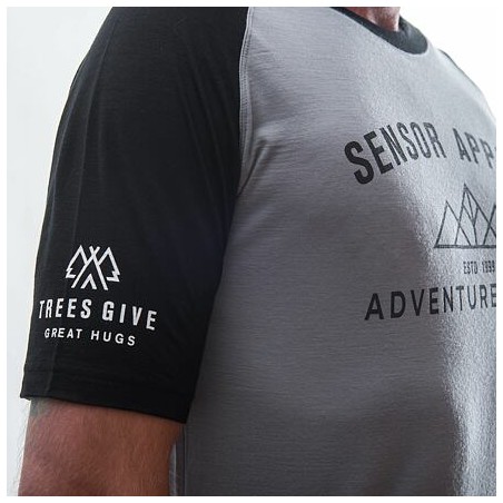 SENSOR MERINO ACTIVE PT ADVENTURE pánské triko kr.rukáv šedá/černá 