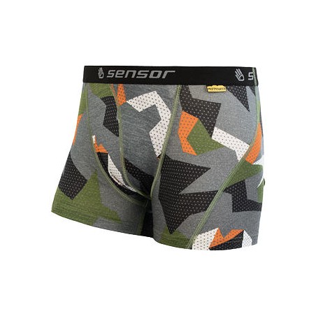 SENSOR MERINO IMPRESS pánské trenky safari/camo 