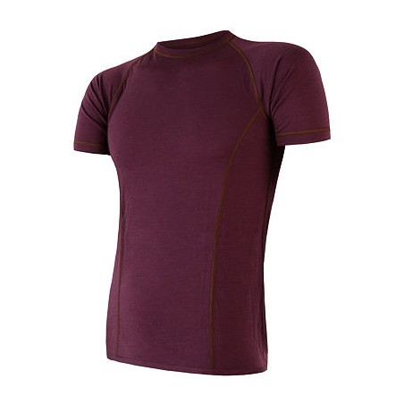 SENSOR MERINO AIR pánské triko kr.rukáv port red 