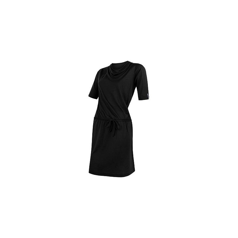 SENSOR MERINO ACTIVE dámské šaty černá 