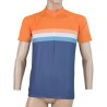 SENSOR CYKLO SUMMER STRIPE pánský dres kr.rukáv modrá/oranžová 