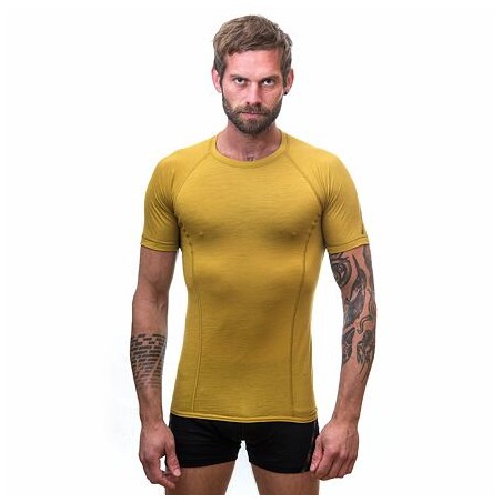 SENSOR MERINO AIR pánské triko kr.rukáv mustard 