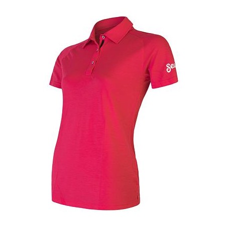 SENSOR MERINO ACTIVE POLO dámské triko kr.rukáv magenta 