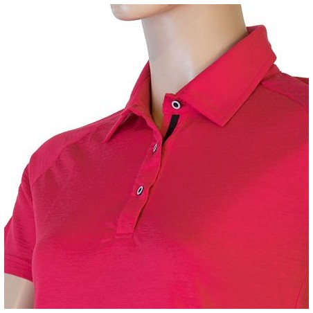 SENSOR MERINO ACTIVE POLO dámské triko kr.rukáv magenta 