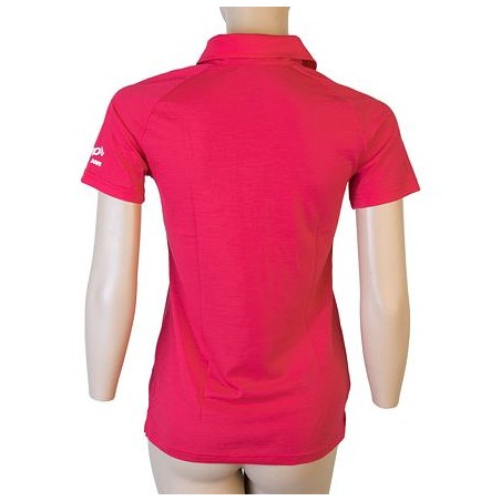 SENSOR MERINO ACTIVE POLO dámské triko kr.rukáv magenta 