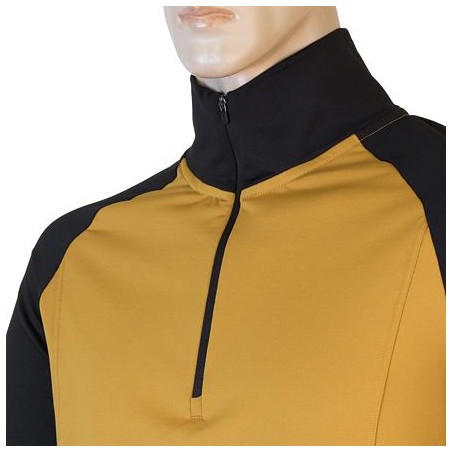 SENSOR COOLMAX THERMO pánská mikina zip mustard/černá  