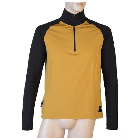 SENSOR COOLMAX THERMO pánská mikina zip mustard/černá  