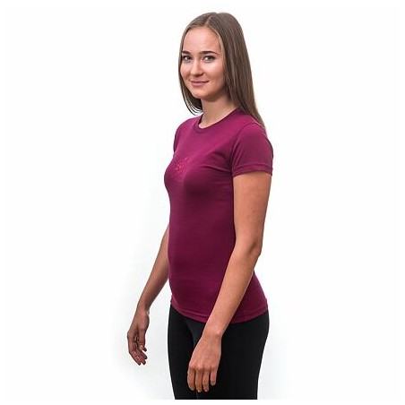 SENSOR MERINO ACTIVE PT ORCHID dámské triko kr.rukáv lilla 