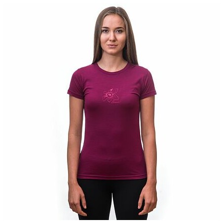 SENSOR MERINO ACTIVE PT ORCHID dámské triko kr.rukáv lilla 