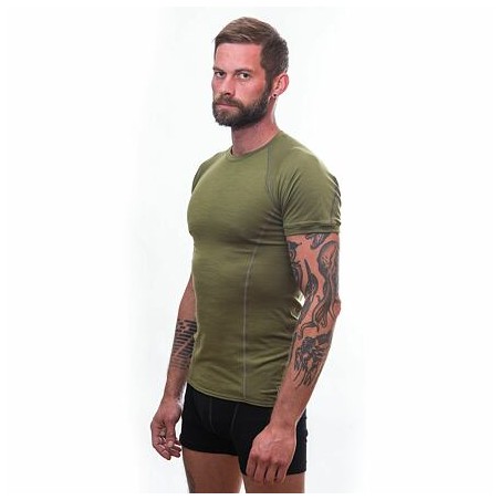 SENSOR MERINO ACTIVE pánské triko kr.rukáv safari green 