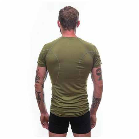 SENSOR MERINO ACTIVE pánské triko kr.rukáv safari green 