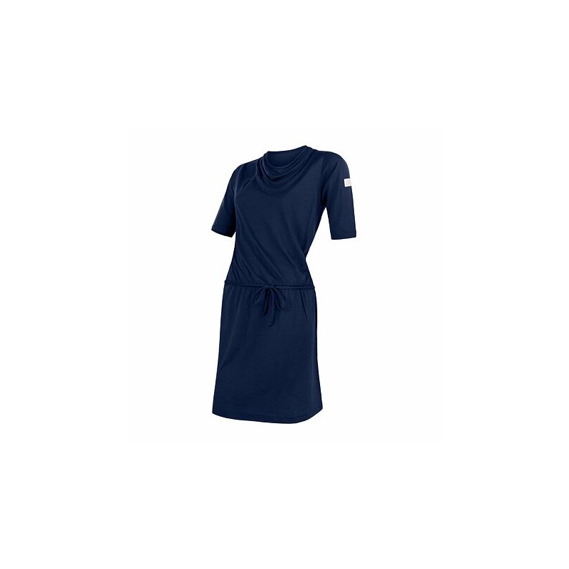 SENSOR MERINO ACTIVE dámské šaty deep blue 