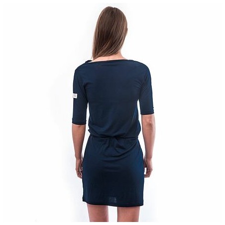 SENSOR MERINO ACTIVE dámské šaty deep blue 
