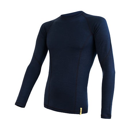 SENSOR MERINO DF pánské triko dl.rukáv deep blue 