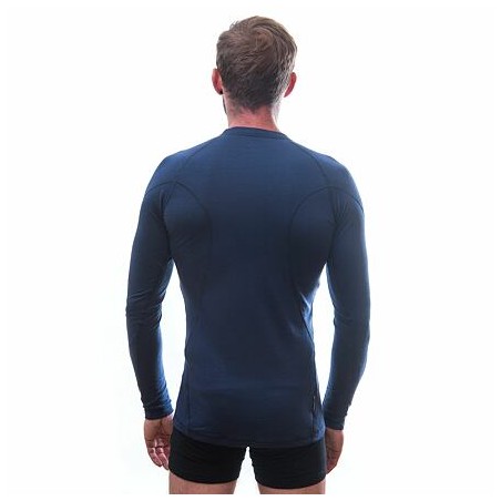 SENSOR MERINO DF pánské triko dl.rukáv deep blue 