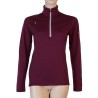 SENSOR MERINO UPPER dámská mikina krátký zip port red 