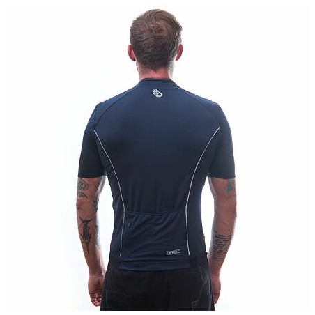 SENSOR COOLMAX RACE pánský dres kr.rukáv celozip deep blue 