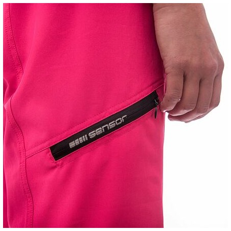SENSOR HELIUM dámské kalhoty s cyklovložkou krátké volné hot pink 