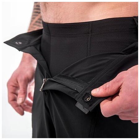 SENSOR HELIUM pánské kalhoty s cyklovložkou krátké volné true black 