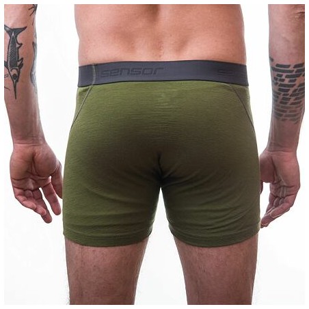 SENSOR MERINO ACTIVE pánské trenky safari green 