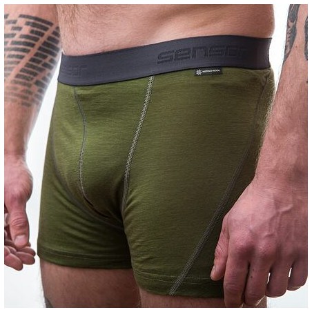 SENSOR MERINO ACTIVE pánské trenky safari green 