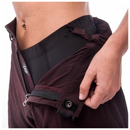 SENSOR HELIUM dámské kalhoty s cyklovložkou krátké volné port red 