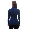 SENSOR MERINO EXTREME dámské triko dl.rukáv zip deep blue 