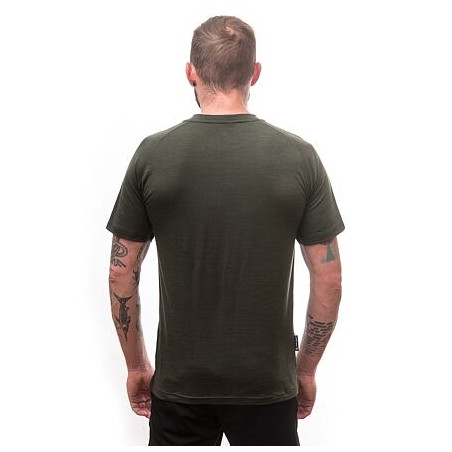 SENSOR MERINO AIR PT EARTH pánské triko kr.rukáv olive green 