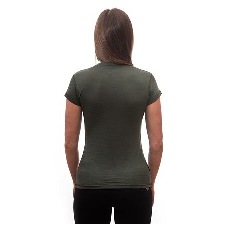 SENSOR MERINO AIR dámské triko kr.rukáv olive green 