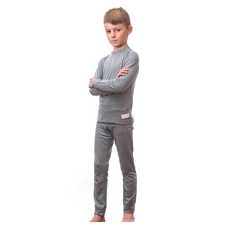 SENSOR MERINO ACTIVE SET juniorský triko dl.rukáv + spodky šedá 