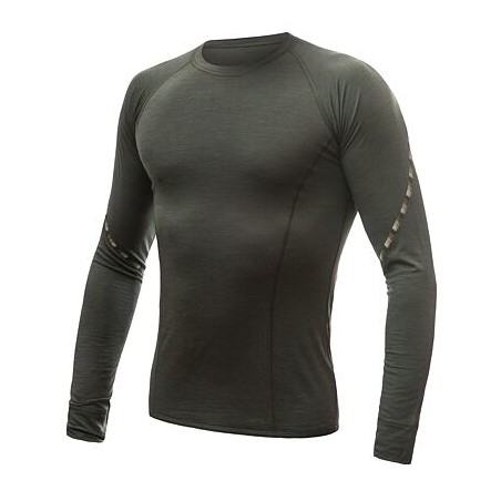 SENSOR MERINO AIR pánské triko dl.rukáv olive green 