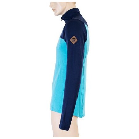 SENSOR MERINO EXTREME pánské triko dl.rukáv zip deep blue/modrá 