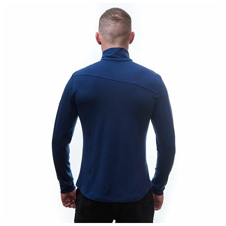 SENSOR MERINO EXTREME pánské triko dl.rukáv zip deep blue 